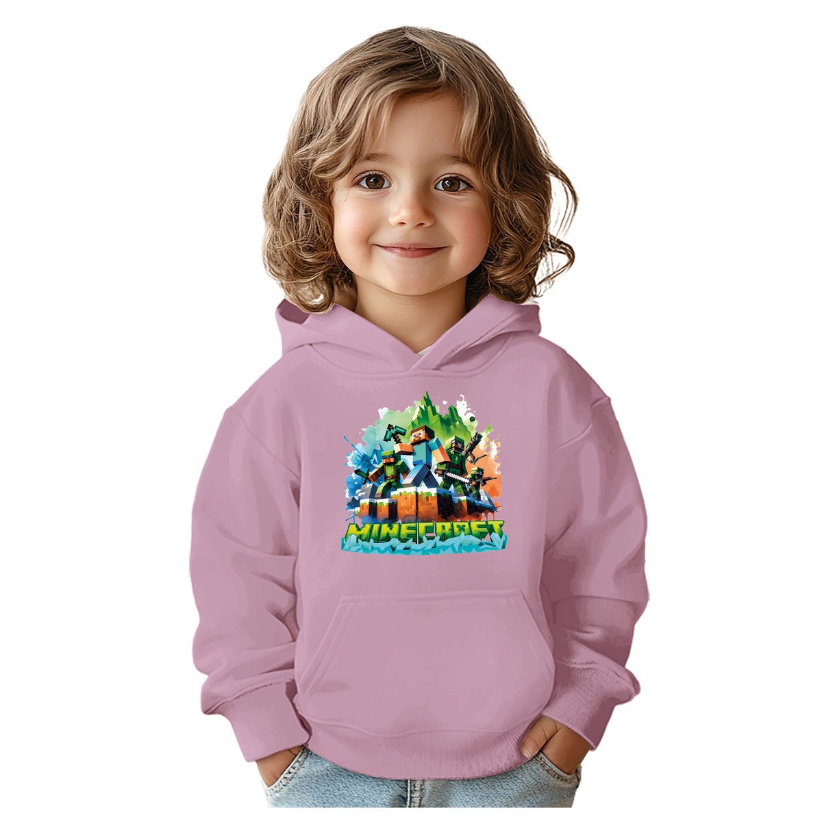 BLUZA DZIECIĘCA MINECRAFT LEGENDS 146-152 Z KAPTUREM BAWEŁNIANA JAKOŚĆ