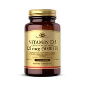 Suplementy naturalne - Solgar, Witamina D3 5000 IU (125 µg) - 100 kapsułek - miniaturka - grafika 1