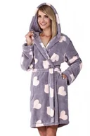 Szlafroki damskie - L&L Kola fioletowo-różowy szlafrok damski - miniaturka - grafika 1