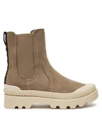 Botki damskie - Pepe Jeans Sztyblety PLS50539 Brązowy - miniaturka - grafika 1