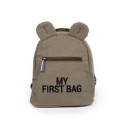 Plecaki szkolne i tornistry - Childhome Plecak dziecięcy My first bag Kanwas Khaki - miniaturka - grafika 1