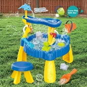 Zabawki do piasku - 2 x Stolik wodny dla dzieci 3+ do Piasku i Wody 36 el. Zabawka Ogrodowa MAT - miniaturka - grafika 1