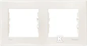 Klawisze i ramki - Schneider Electric Ramka 2-krotna - SEDNA DN5810323, kolor kremowy SDN5810323 - miniaturka - grafika 1