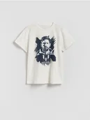 Koszulki dla chłopców - Reserved - T-shirt Messi - biały - miniaturka - grafika 1