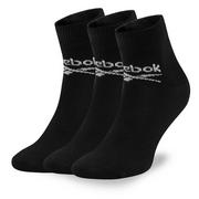 Skarpetki męskie - Zestaw 3 par wysokich skarpet unisex Reebok R0429-SS24 (3-pack) Czarny - miniaturka - grafika 1