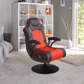 Fotele i krzesła biurowe - X Rocker Torque 2.1 Fotel gamingowy Obite siedzisko Czarny, Czerwony - miniaturka - grafika 1