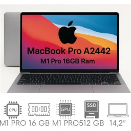 Apple MacBook Pro 14 A2442 M1 PRO 16GB 512GB SSD 14,2" Liquid Retina XDR 3024x1964 WiFi BT Kam OS Sequoia PL Gw12mc - Elektronika OUTLET - miniaturka - grafika 1
