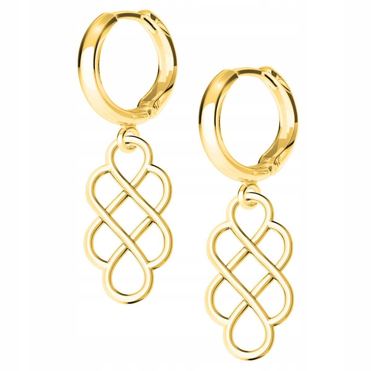 Kolczyki złote Ażurowa Zawieszka 925