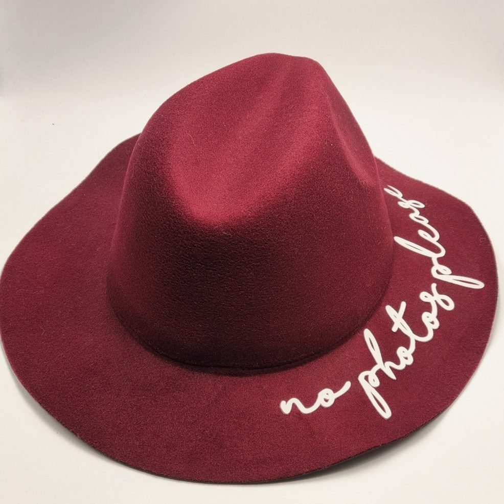 Kapelusz filcowy damski elegancki profilowany modny BORDO