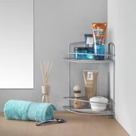 Półki łazienkowe - Metaltex Regał narożny Regał "Onda" z 2 pięter 460202 - miniaturka - grafika 1