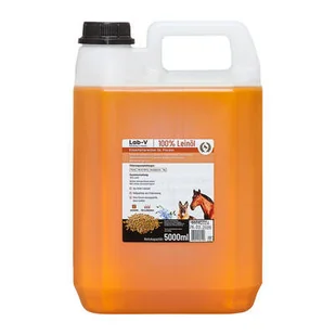 LAB-V Olej lniany Leinöl dla koni, psów i kotów 5000ml - Suplementy i witaminy dla psów - miniaturka - grafika 1