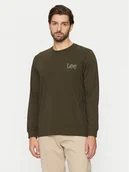 Koszulki męskie - Lee Longsleeve Wobbly 112355592 Zielony Regular Fit - miniaturka - grafika 1