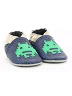 Buciki dla niemowląt - Robeez Skórzane buty "Player One" w kolorze granatowym do raczkowania - miniaturka - grafika 1