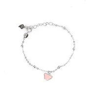 Biżuteria dla dzieci - Srebrna bransoletka 925 dziecięca różowa Myszka Miki - miniaturka - grafika 1