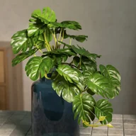 Sztuczne kwiaty - Roślina zwisająca sztuczna TROPICAL ZONE monstera 40 cm ozdobna dekoracyjna HOMLA - miniaturka - grafika 1