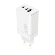 Ładowarki do telefonów - Maxlife ładowarka sieciowa PD QC MXTC-08-65ACC 2x USB-C 1x USB 65W biała - miniaturka - grafika 1