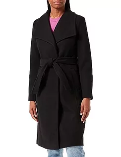 Płaszcze damskie - Bestseller A/S Damski płaszcz VMPAULA FIE Long Coat NOOS, czarny, XS, Schwarz, XS - grafika 1