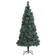 Choinki - vidaXL vidaXL Sztuczna choinka ze stojakiem, zielona, 150 cm, PET - miniaturka - grafika 1