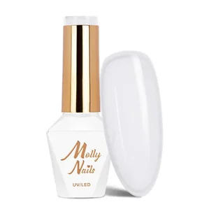 Lakier hybrydowy Molly Nails French Manicure Beige White HEMA/Di-HEMA Free 8g Nr 131 - Lakiery hybrydowe - miniaturka - grafika 1