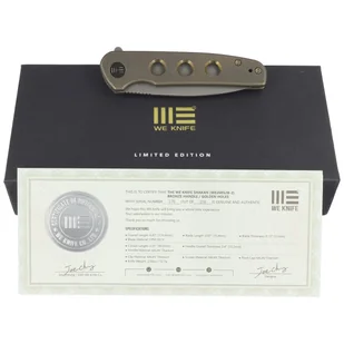 Nóż składany WE Knife Shakan LE No 176/210 Bronze Titanium, Gray Stonewashed CPM 20CV (WE20052B-2) - Noże - miniaturka - grafika 9