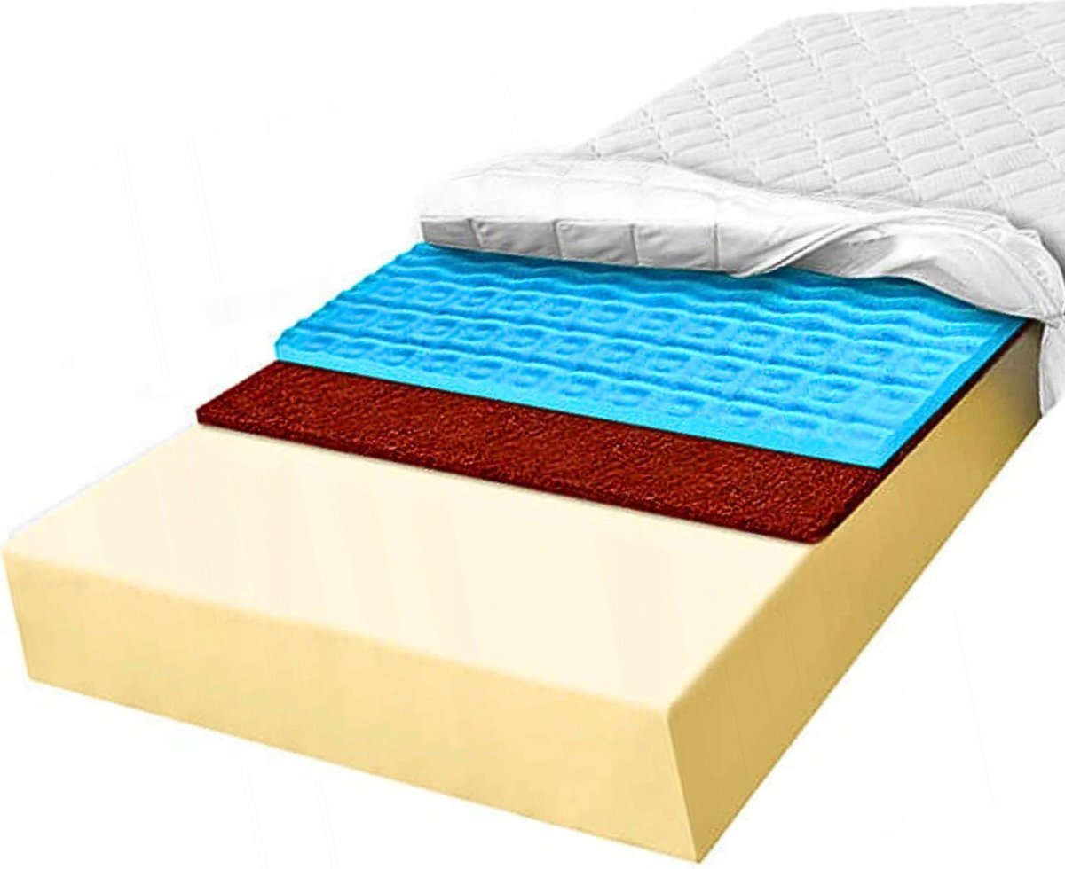 Materac masujący piankowy 80x200 kokos konturowy 7 stref utwardzony 10 cm