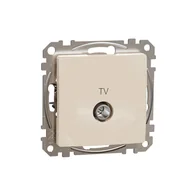 Gniazdka elektryczne - Schneider Gniazdo antenowe TV końcowe (4dB) SEDNA Design & Elements beżowe - miniaturka - grafika 1
