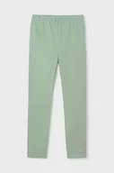Spodnie i spodenki dla dziewczynek - Mayoral legginsy dziecięce kolor zielony gładkie - miniaturka - grafika 1