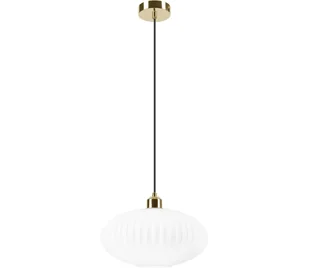 Żyrandol na lince HARMA 1xE27/15W/230V śr. 30 cm biały/złoty - Lampy sufitowe - miniaturka - grafika 1