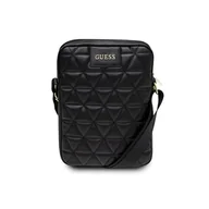 Torby na laptopy - Torba Guess GUTB10QLBK 10" czarna/black Quilted Tablet Bag - miniaturka - grafika 1