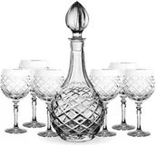 Karafki - Kryształowy zestaw karafka i komplet kieliszków do wina - miniaturka - grafika 1