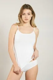 Podkoszulka damska bawełniana na ramiączkach biała K2301 Kappa - Bielizna nocna - miniaturka - grafika 1