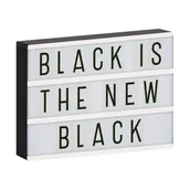 Wyposażenie pokoiku dziecięcego - A Little Lovely Company A Little Lovely Company - Lampa Lightbox LED A4 Black - miniaturka - grafika 1