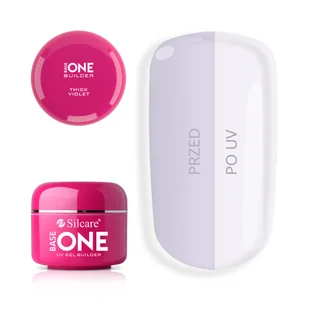 Silcare Base One Żel UV Thick Violet 5 g - Żele do paznokci - miniaturka - grafika 1
