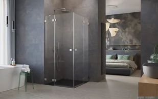 Radaway Essenza Pro Brushed Nickel Kdd kabina 100x80 cm szczotkowany nikiel 10096100-91-01L/10096080-91-01R - Kabiny prysznicowe - miniaturka - grafika 3