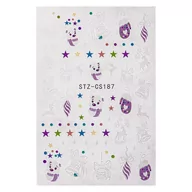 Ozdoby do paznokci - Naklejki do paznokci cienkie samoprzylepne świąteczne STZ-CS187 - miniaturka - grafika 1