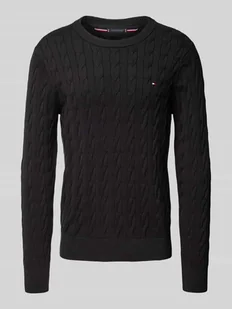 Sweter z dzianiny o kroju regular fit z czystej bawełny - Swetry męskie - miniaturka - grafika 1