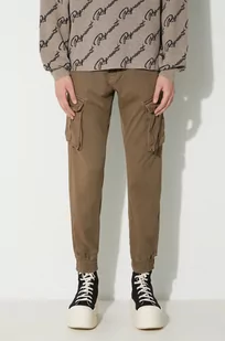 Alpha Industries spodnie męskie kolor brązowy - Spodnie męskie - miniaturka - grafika 1