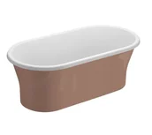 Wanny - Wanna wolnostojąca Polimat Amona New 150x75 cm owalna mokka syfon chrom 00634 - miniaturka - grafika 1