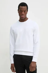 BOSS bluza bawełniana męska kolor biały z aplikacją 50536797 - Bluzy męskie - miniaturka - grafika 1