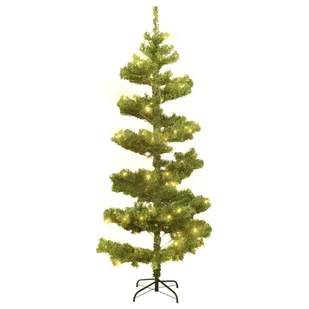 Lumarko Spiralna choinka ze stojakiem i LED, zielona, 150 cm, PVC - Choinki - miniaturka - grafika 3