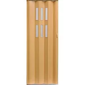 Drzwi wewnętrzne - Drzwi harmonijkowe PIONEER GLASS 043 84 x 202 cm buk - miniaturka - grafika 1