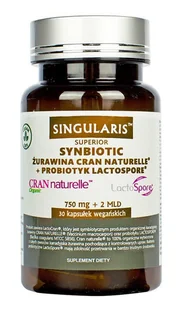 ACTIVEPHARM LABS SP. Z O.O. SP.K. ACTIVEPHARM LABS SP Z O.O SP.K Singularis Superior Synbiotic Żurawina + Probiotyk Lactospore 30 kapsułek - Układ moczowy i płciowy - miniaturka - grafika 1