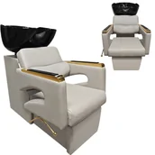 Myjki fryzjerskie - Myjnia myjka fryzjerska barberska do salonu fryzjerskiego barberskiego ruchoma ceramiczna misa armatura bateria słuchawka - miniaturka - grafika 1