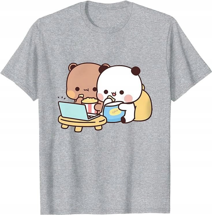 KOSZULKA ŚMIESZNA T-SHIRT Z NADRUKIEM NA WALENTYNKI BUBU DUDU MISIE r. L 42