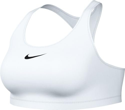 Nike DX6823-100 W NK SWSH Med SPT Biustonosz Sportowy Damski Biustonosz Biały/Kamień Mauve/Czarny Rozmiar 3X