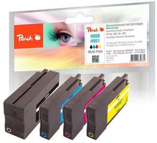 Peach PI300  701 Multi-Pack (czarny, żółty, magenta, cyjan) regenerowane kartridże do drukarek Pack of 4 PI300-701 - Tusze zamienniki - miniaturka - grafika 1
