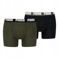Majtki męskie - Puma Bokserki Męskie Majtki Boxer 2P Czarne/Zielone R.M - miniaturka - grafika 1