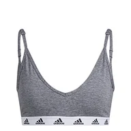 Biustonosze - adidas Kobiety Średnie wsparcie sportowe stanik, Dark Grey Heather/Black, XXS - miniaturka - grafika 1
