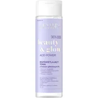 Toniki i hydrolaty do twarzy - Eveline cosmetics Beauty & Glow Acid Power! Rozświetlający Tonik z Kwasem Glikolowym 5% 200ml EVEL-4966 - miniaturka - grafika 1
