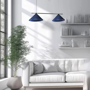 Eko-Light Lampa wisząca Capital, niebieska, 2-punktowa, Ø 46 cm, GX53 - Lampy sufitowe - miniaturka - grafika 1